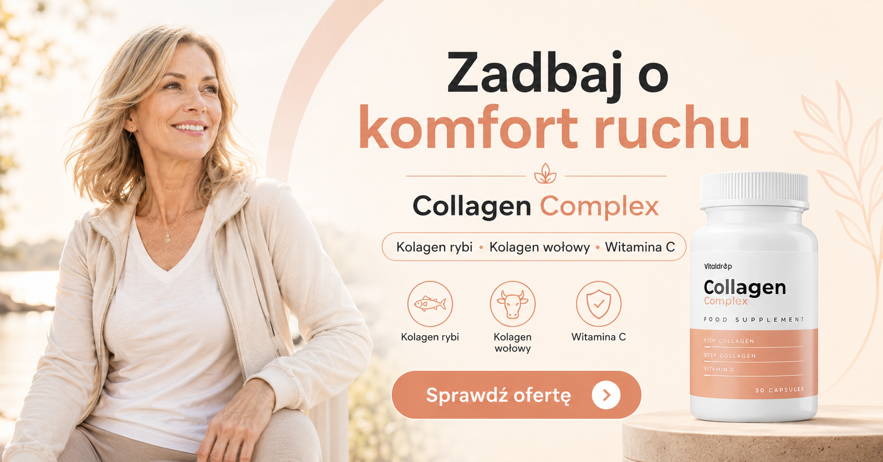 Collagen Complex dla kobiet, wsparcie komfortu ruchu